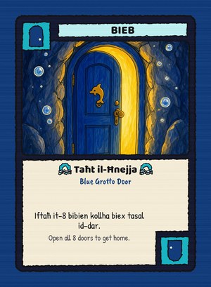 Ħolma Blue Grotto door card